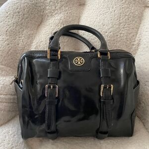 Tory Burch Patent Leather Boston Bag
